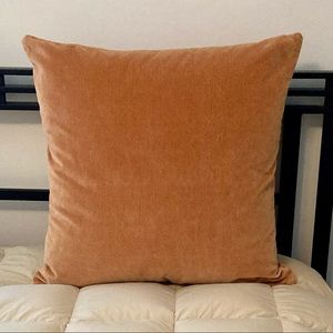 Three Custom Made Gold Colored Accent Pillow Covers 23”x23”